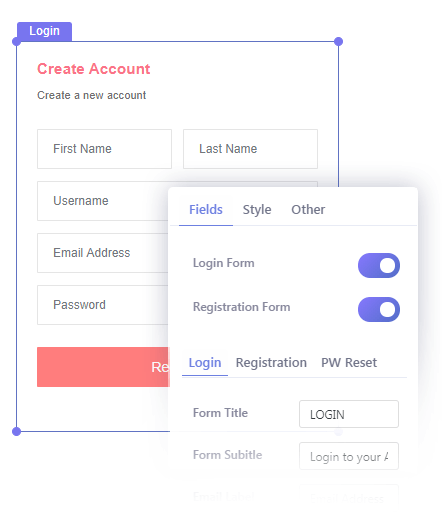 Insert Login Form in Your Popup